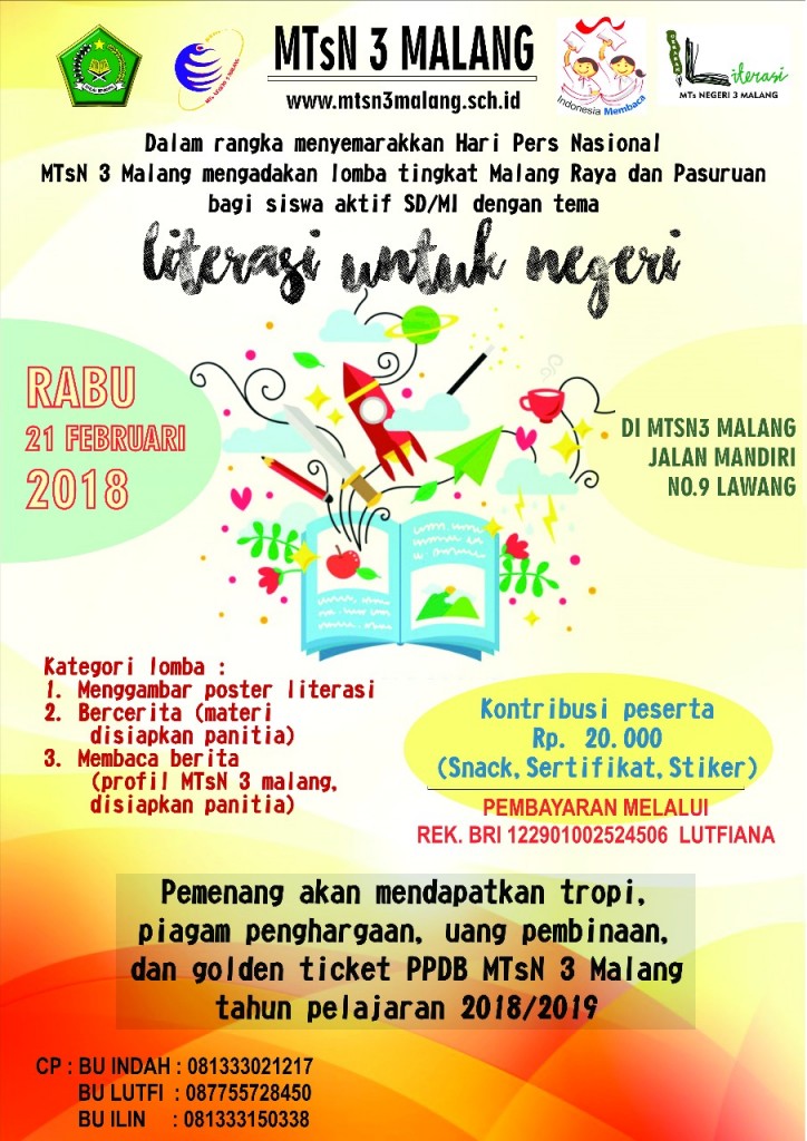 Lomba “Literasi Untuk Negeri” 21 Februari 2018