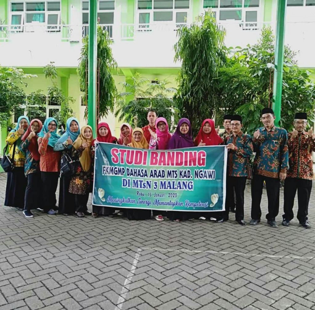 FKMGMP Bahasa Arab Kab. Ngawi, Mengawali Kunjungan Perdana di MTsN 3 Malang Tahun 2020