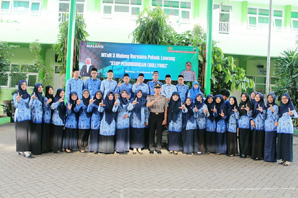 Sinergi MTsN 3 Malang bersama Polsek Lawang “Stop Perundungan (Bullying)”