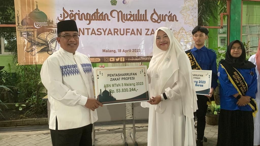 Pentasharufan Zakat Mal ASN MTsN 3 Malang Capai 53.830.244