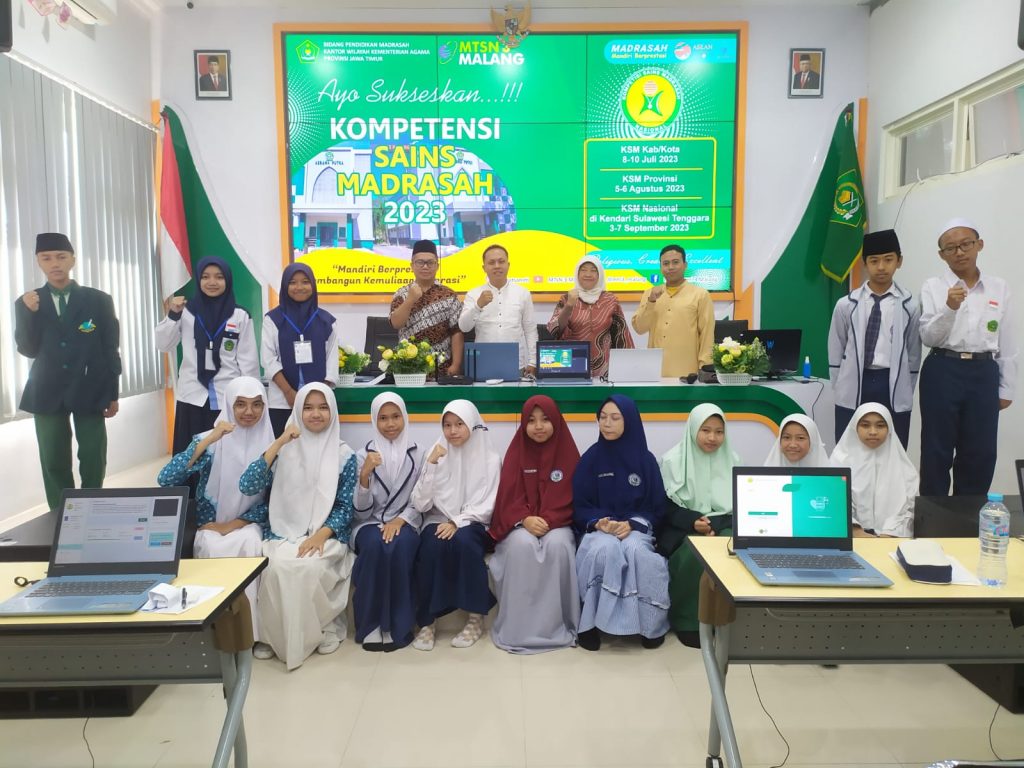 MTsN 3 Malang salah satu titik lokasi yang di tempati untuk pelaksanaan seleksi KSM tingkat Kementerian Agama Kabupaten Malang