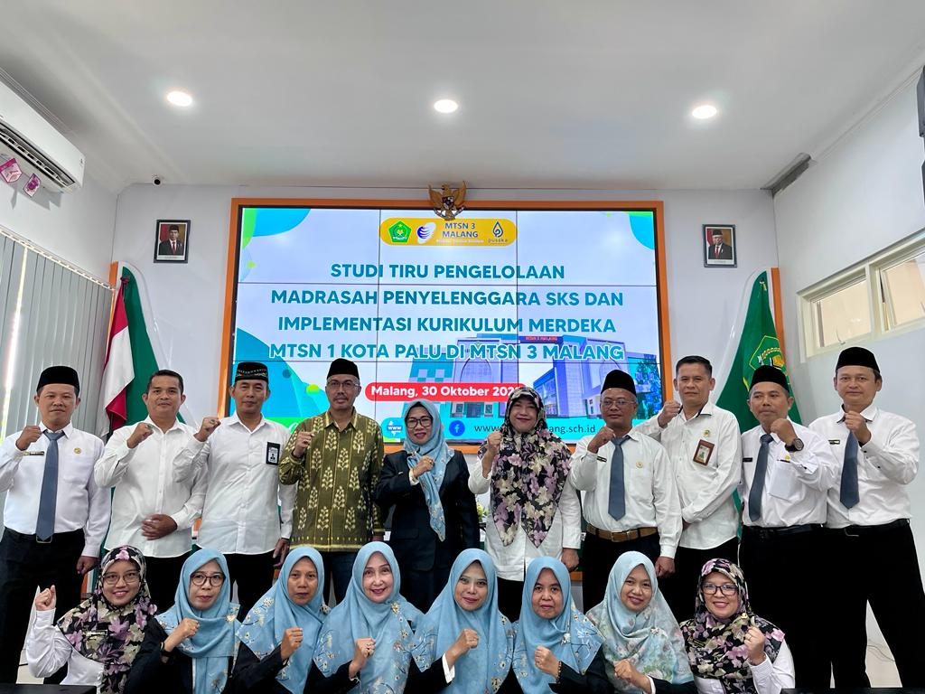 Delegasi Studi Tiru MTsN 1 Kota Palu Sulawesi Tengah di MTsN 3 Malang