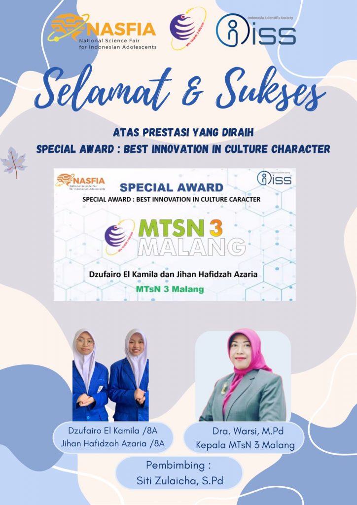 Best Innovation dari NASFIA untuk MATSANETI