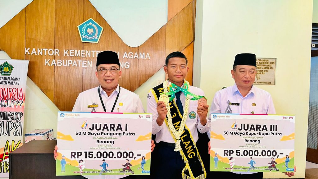 KakanKemenag Kab. Malang Terima Kunjungan Pemenang Juara O2SN