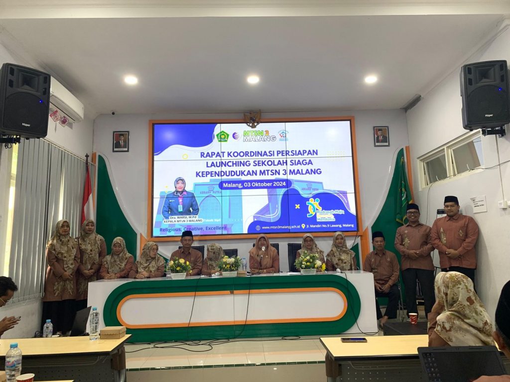 MTsN 3 Malang Mengadakan Rapat Koordinasi Persiapan Launching Sekolah Siaga Kependudukan (SSK)