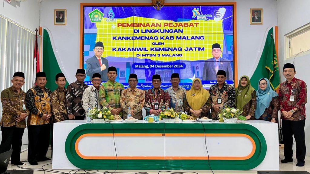 Pembinaan Pejabat di Lingkungan Kankemenag Kab. Malang oleh Kakanwil Kemenag Jatim