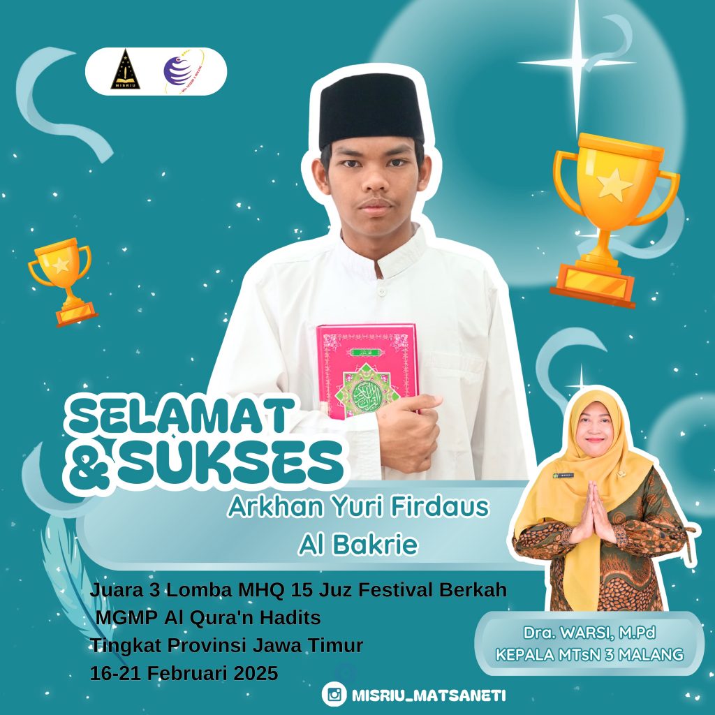 Hadiah Bagi si Kalem Arkhan Yuri Firdaus Albakrie Meraih Juara 3 MHQ 15 Juz