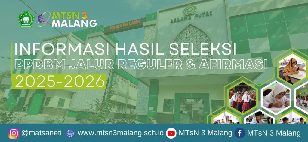 Pengumuman Hasil Seleksi PPDBM Jalur Reguler dan Afirmasi 2025-2026