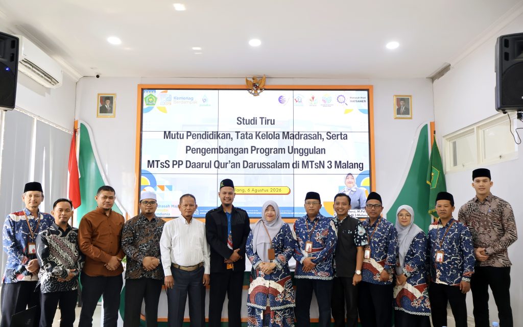 Perkuat Tata Kelola dan Mutu Pendidikan, Rombongan Lintas Lembaga Pendidikan Riau dan FEE Center Kediri Lakukan Studi Tiru ke MTsN 3 Malang