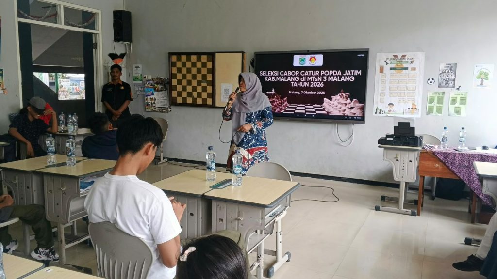 MTsN 3 Malang Siap Sukseskan POPDA Cabang Olahraga Catur Kabupaten Malang 2026